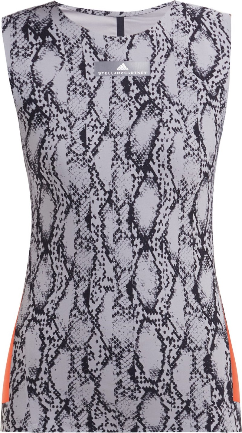 Adidas By Stella McCartney Alpha snakeskin-print tank top