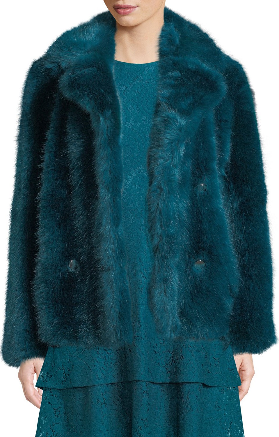 MICHAEL MICHAEL KORS Faux-Fur Pea Coat