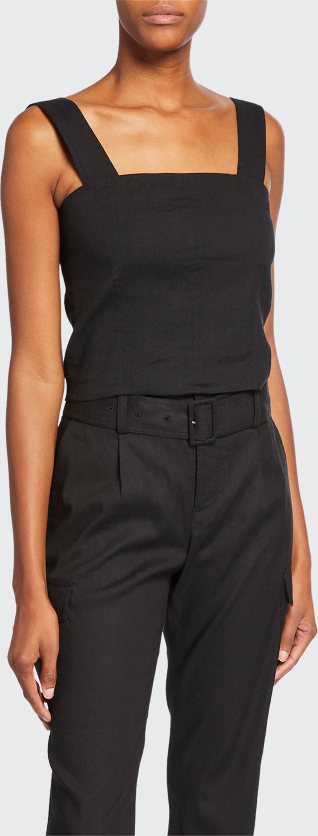 Vince Wide-Strap Cropped Shell