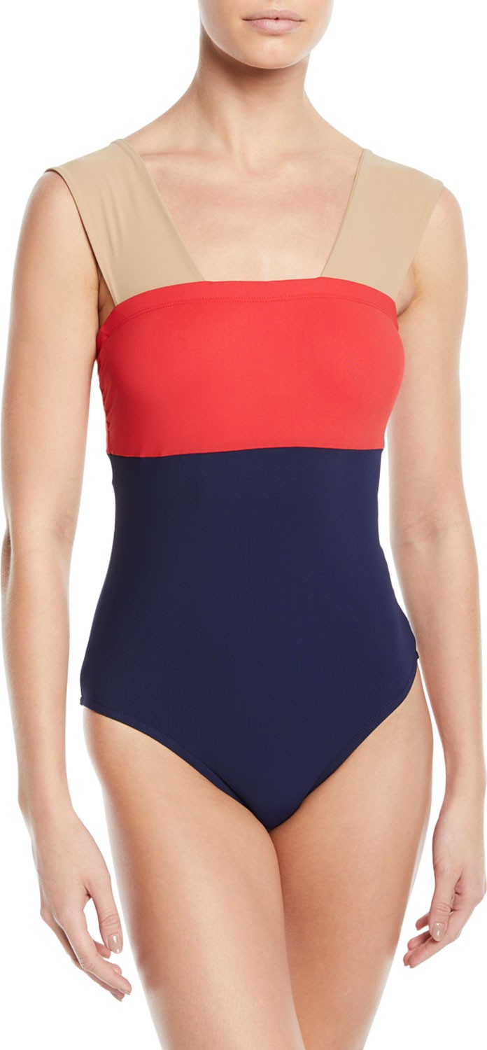 Karla Colletto Marcella Colorblock One-Piece Swimsuit