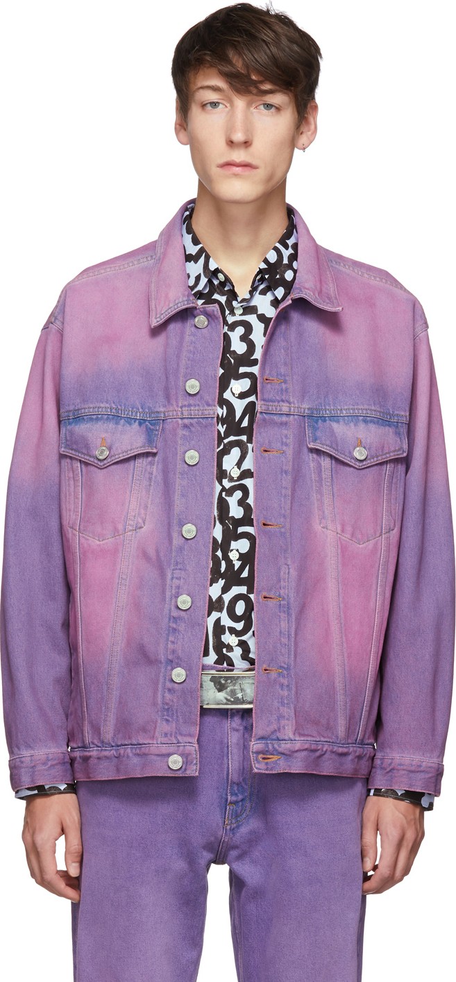 Martine Rose Purple Oversized Denim Jacket