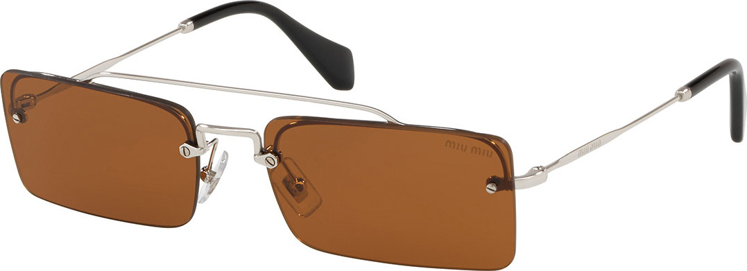 Miu Miu Rimless Rectangle Sunglasses