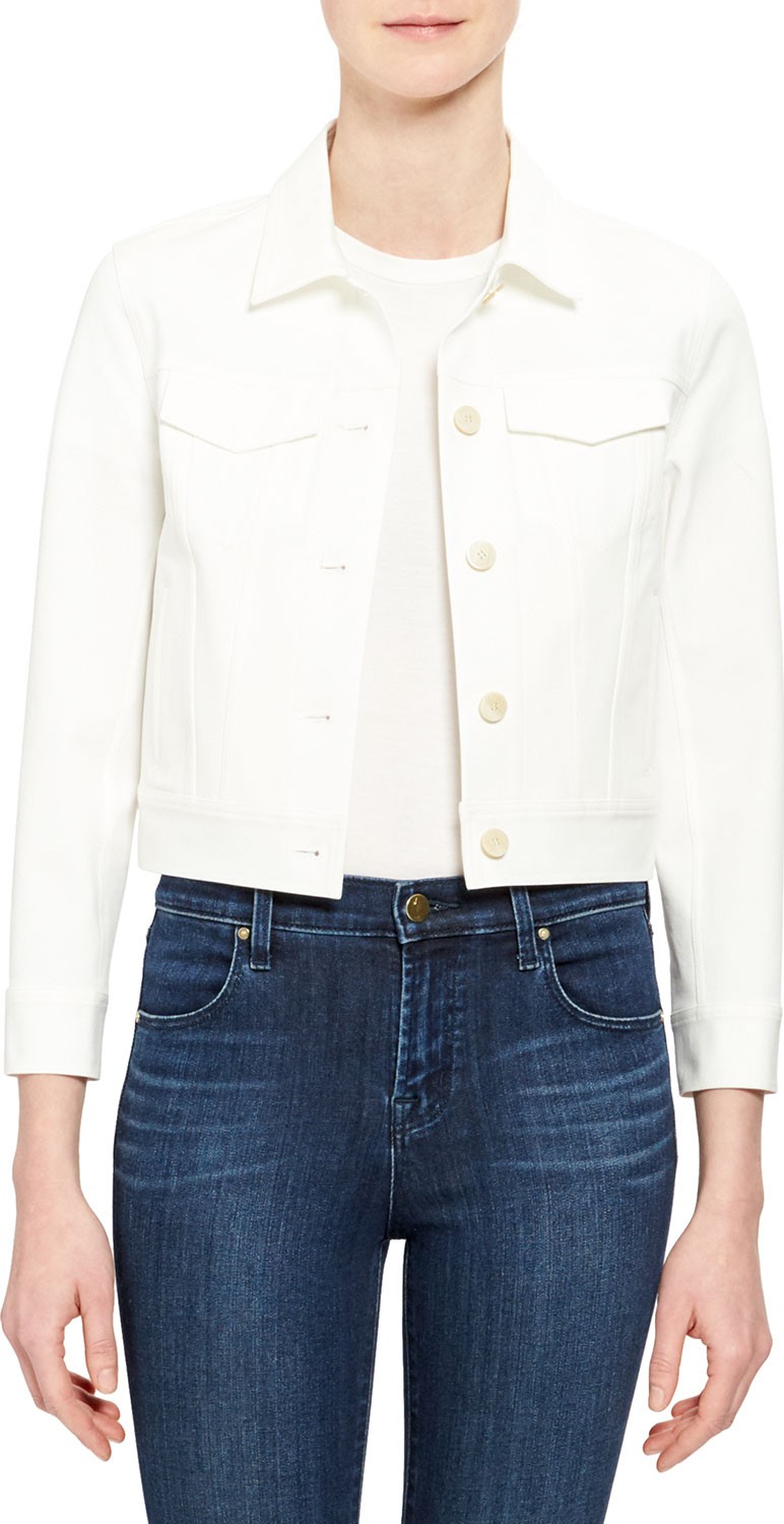 Theory Cropped Denim Jacket
