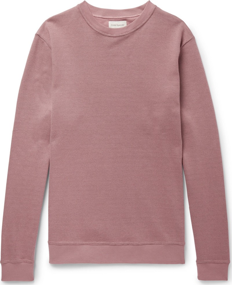 Oliver Spencer Robin Stretch Cotton-Blend Piqué Sweatshirt
