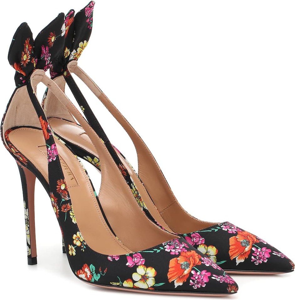Aquazzura Deneuve 105 floral pumps