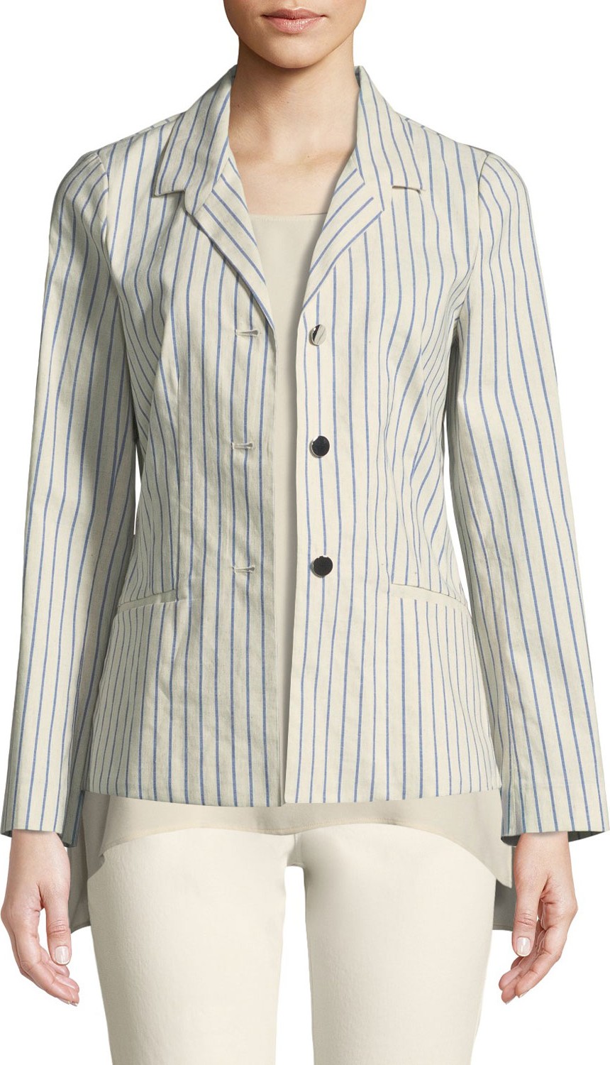 Lafayette 148 New York Jasmine Allegiant Stripe Jacket