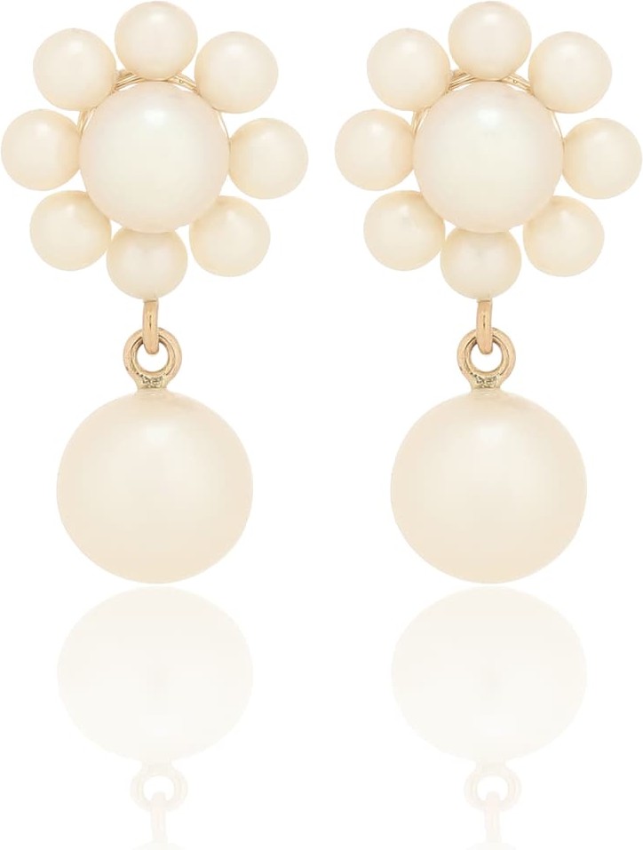 Sophie Bille Brahe Margherita Perle 14kt yellow-gold earrings with pearls