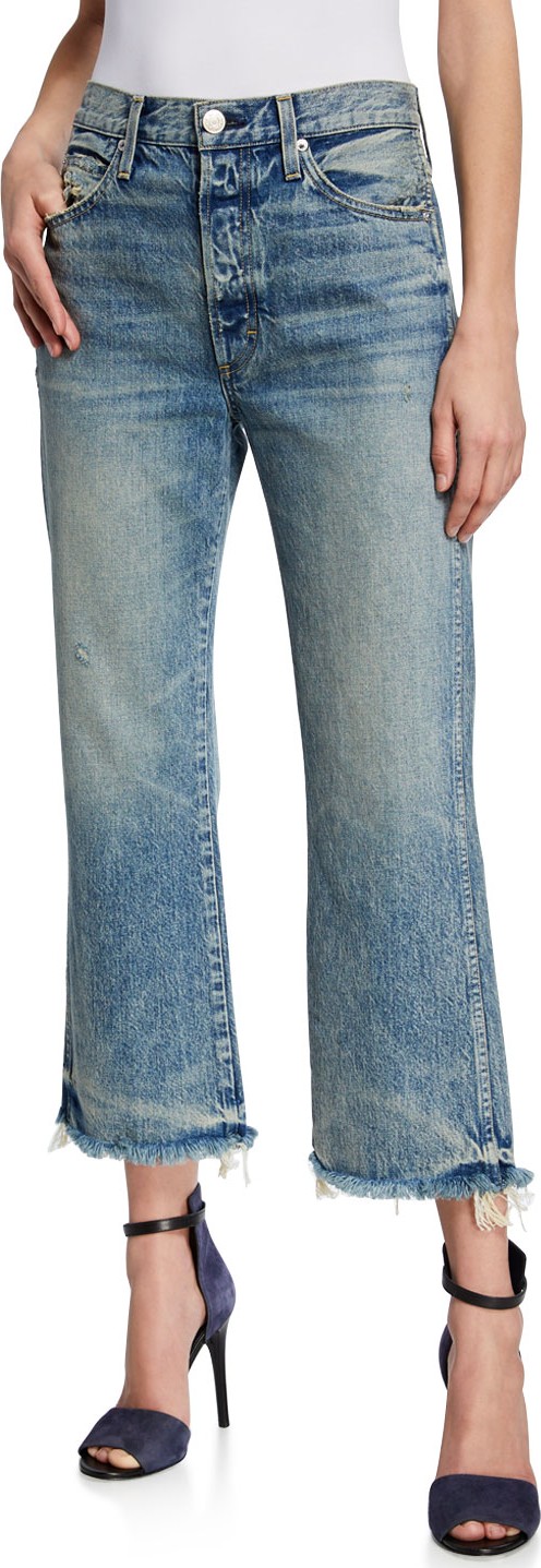 AMO Emma Cropped Wide-Leg Jeans