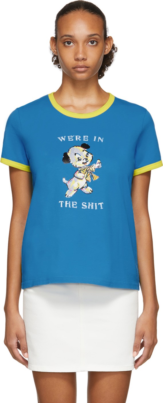 MARC JACOBS Blue Magda Archer Edition 'The Collaboration' T-Shirt