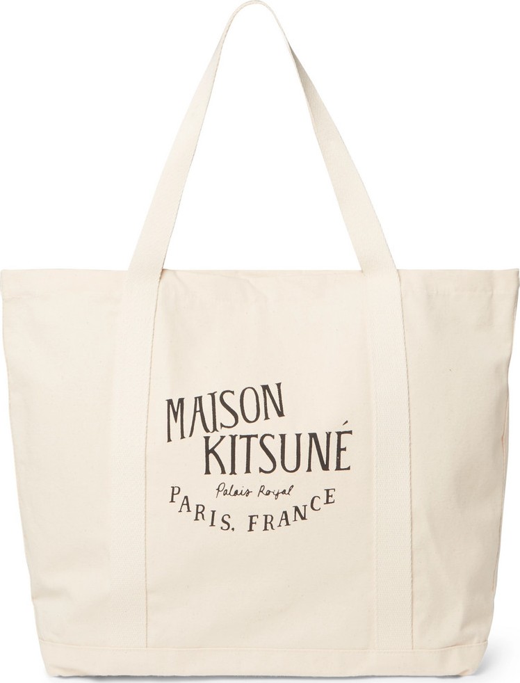 Maison Kitsune Printed Cotton-Canvas Tote Bag