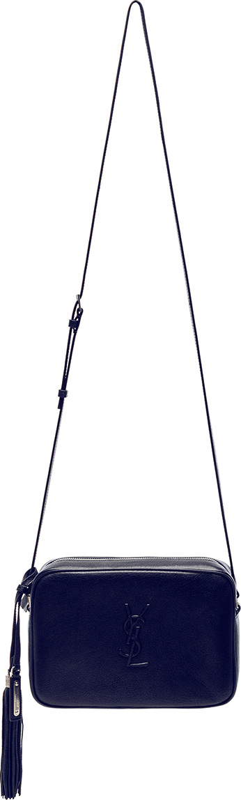 Saint Laurent Medium Logo Embossed Lou Satchel
