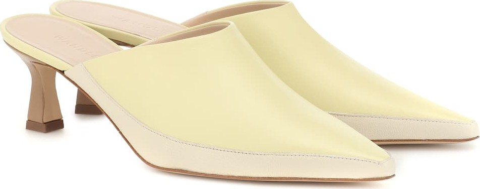Wandler Bente two-tone leather mules