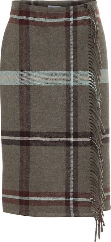 Salvatore Ferragamo Checked wool skirt