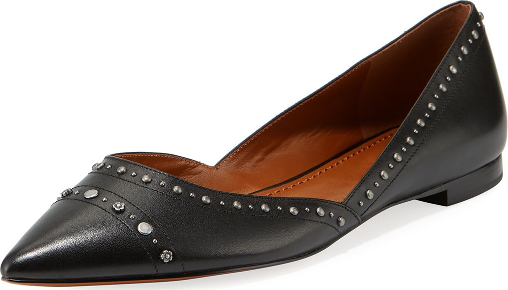COACH Valintina Pointed-Toe Ballet Flats