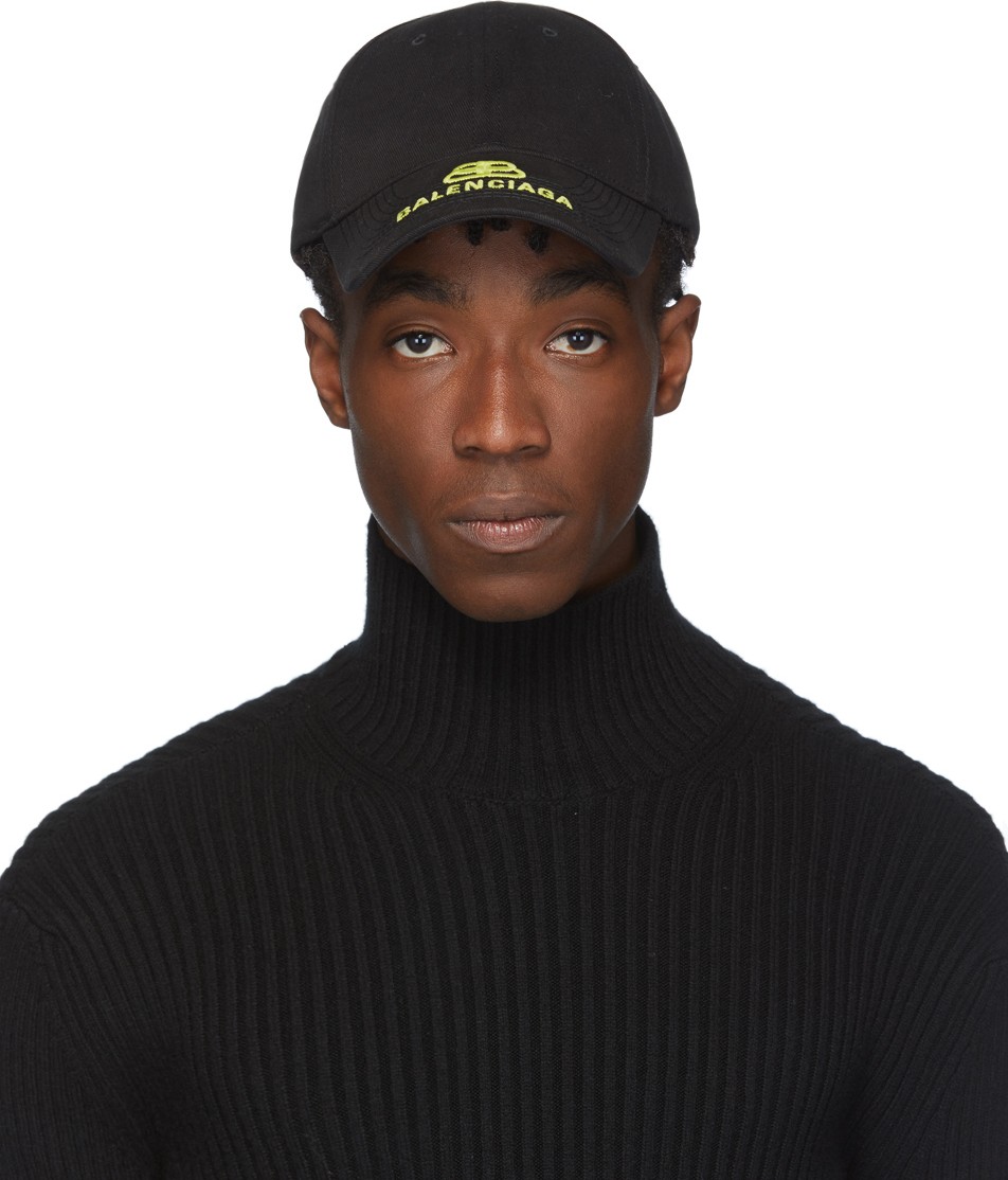 Balenciaga Black & Yellow New Logo Cap