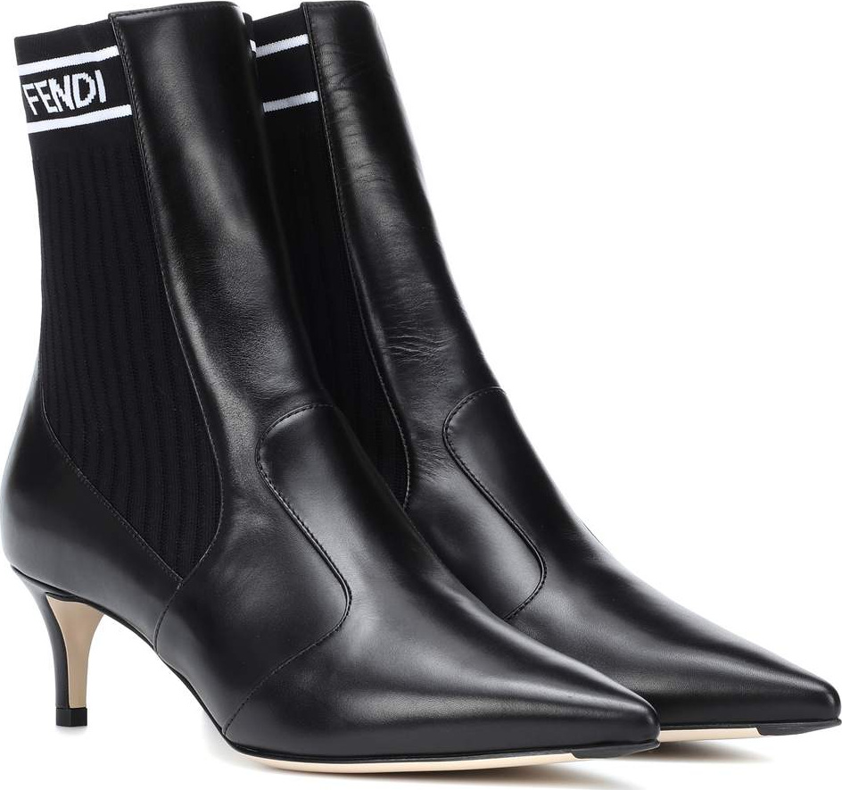 Fendi Leather ankle boots