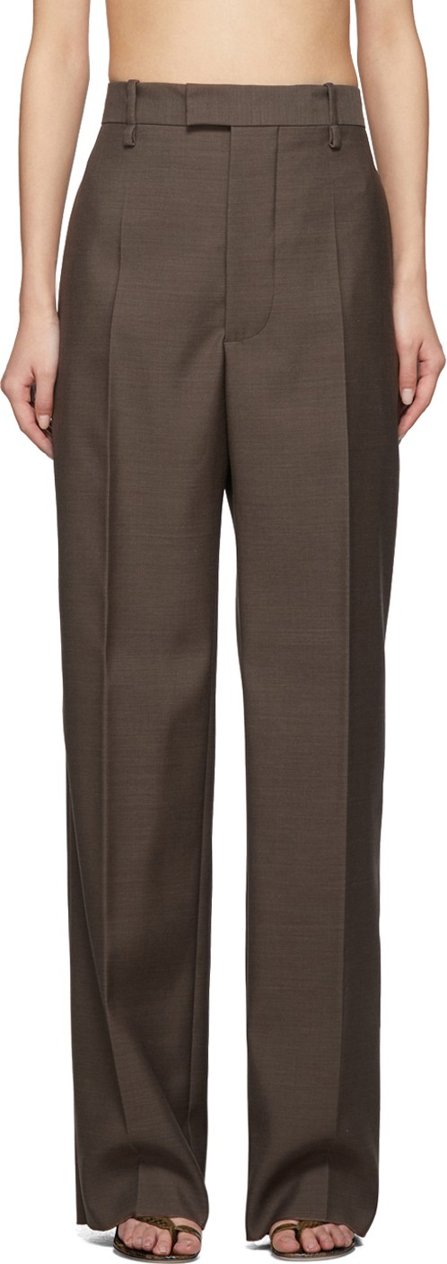 Bottega Veneta Brown Wool Travel Trousers Bottega Veneta Brown Wool Travel Trousers