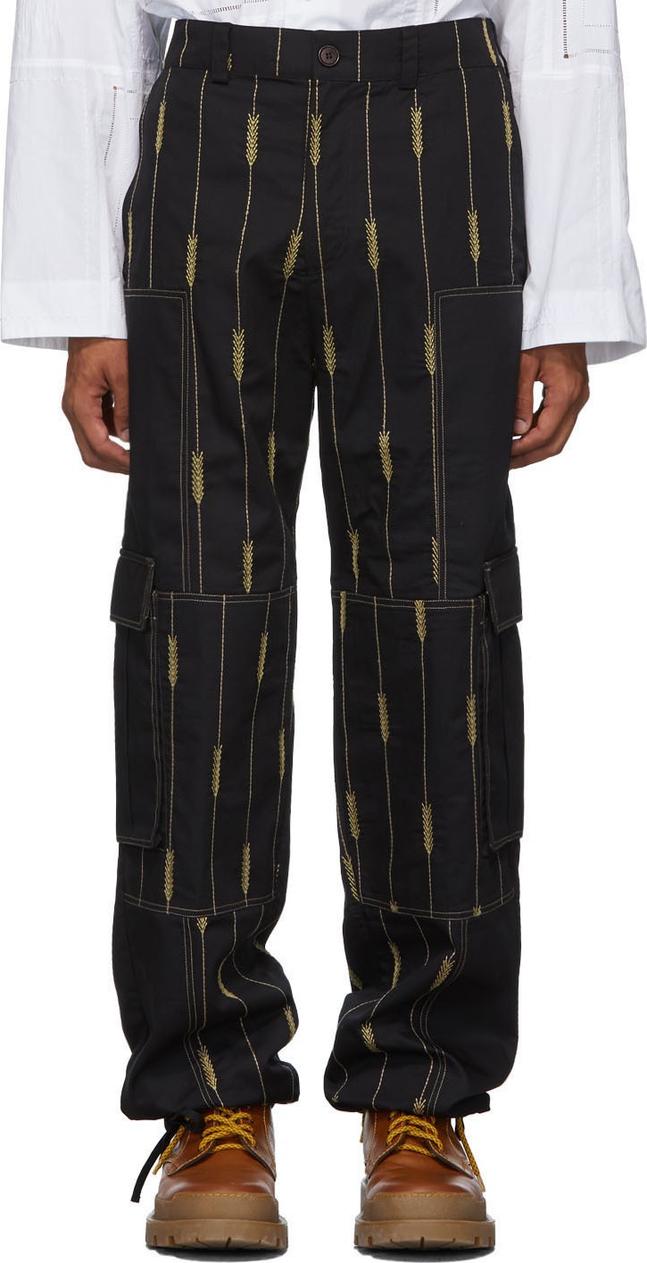 Jacquemus Black 'Le Pantalon Blé' Trousers