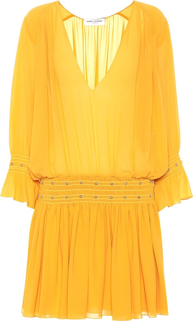 Saint Laurent Silk crêpe minidress