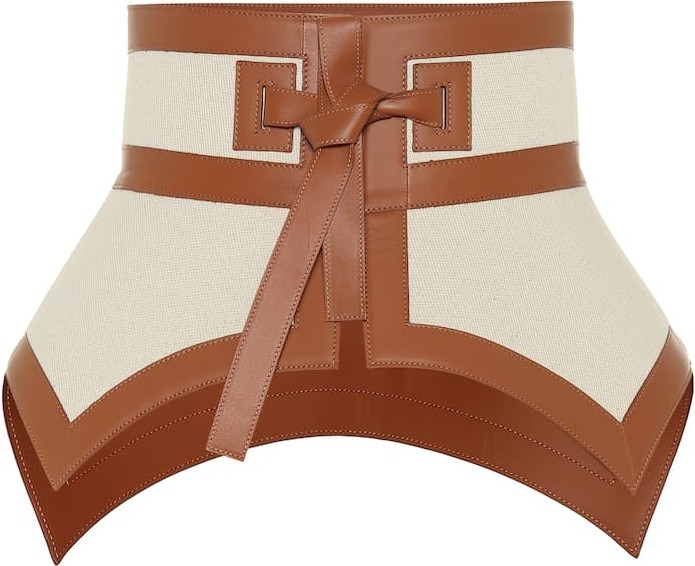LOEWE Leather-trimmed corset belt