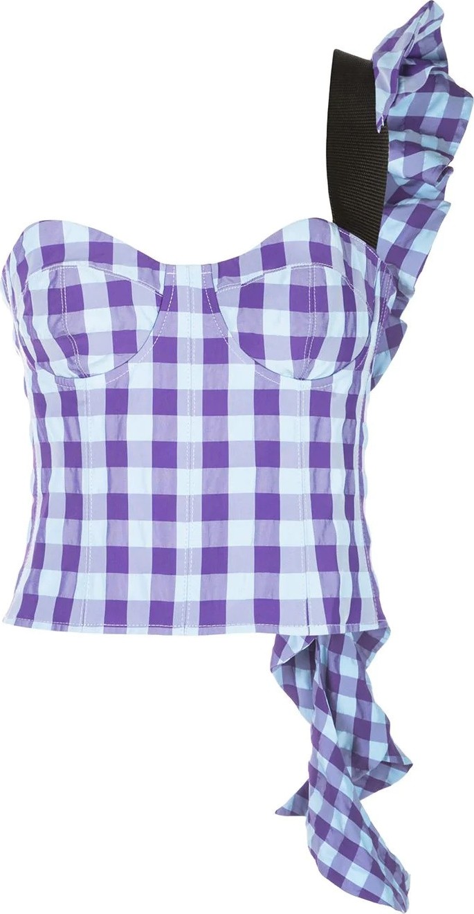 Natasha Zinko Frilled Shoulder Corset Top