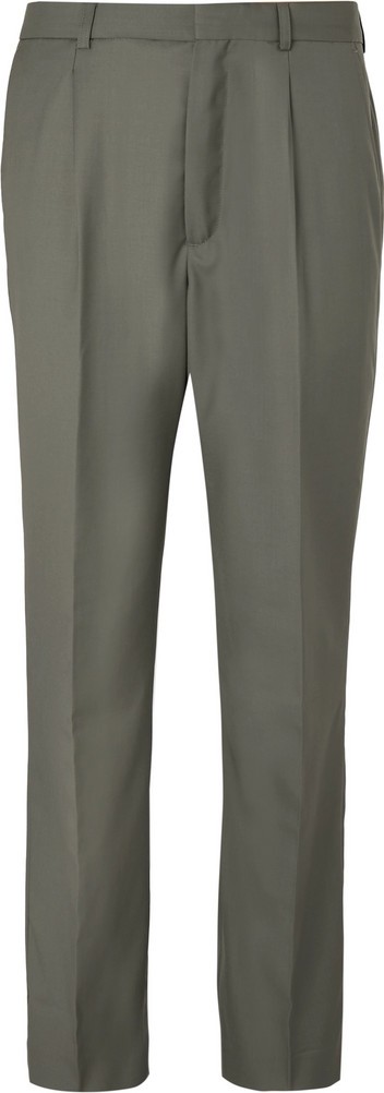 Jacquemus Grey-Green Yvan Virgin Wool Suit Trousers