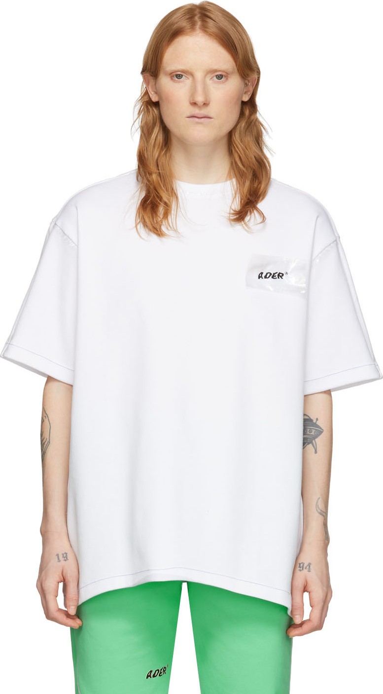 ADER error White Oversized Vinyl T-Shirt