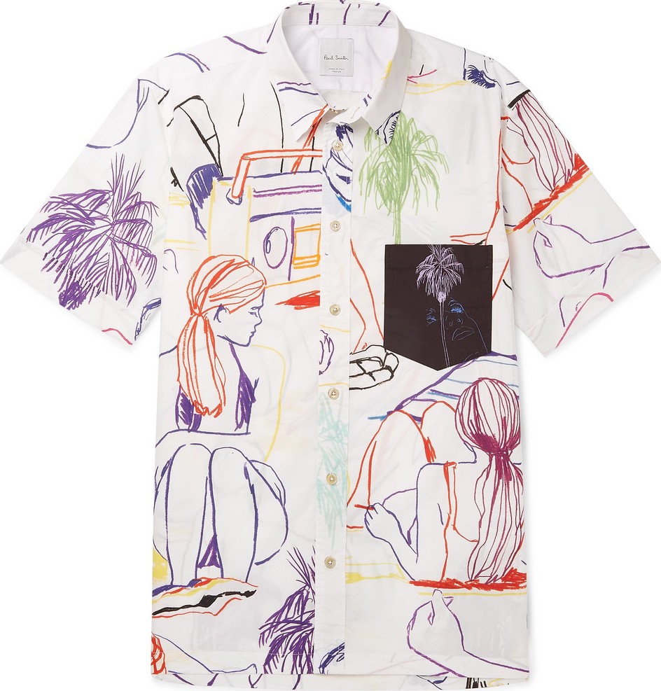 Paul Smith Printed Cotton-Poplin Shirt