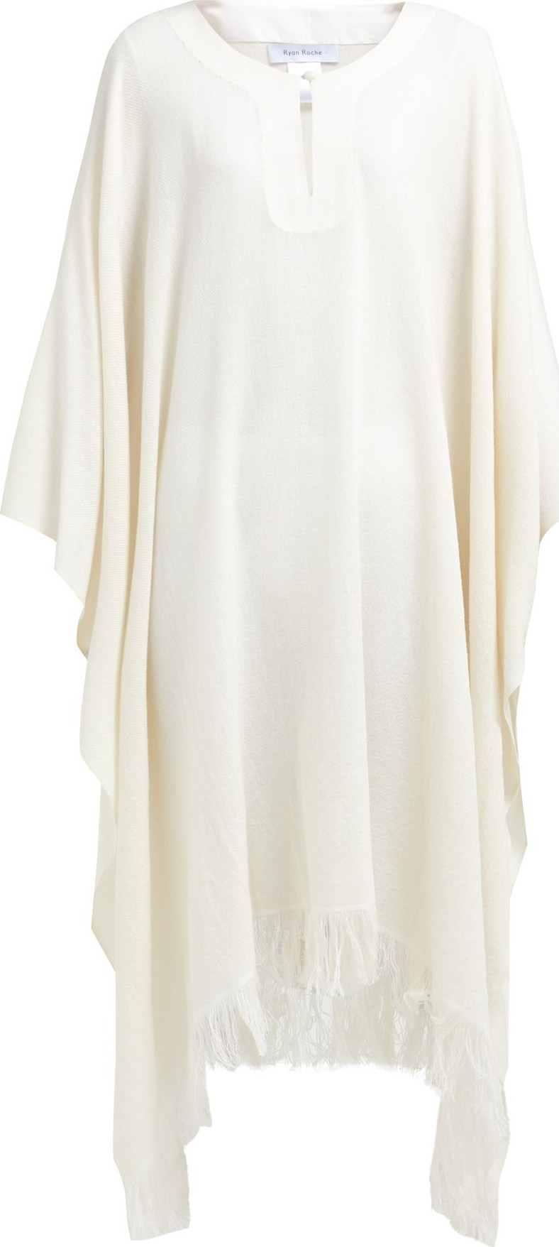 Ryan Roche Fringed cashmere kaftan