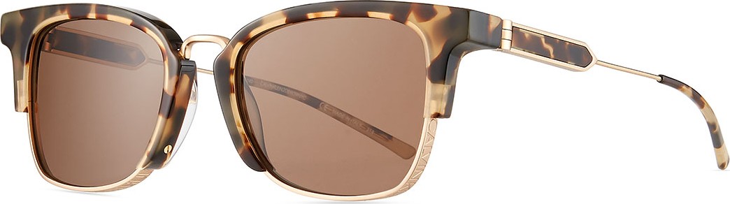 Calvin Klein 205W39NYC Square Acetate & Titanium Logo-Engraved Sunglasses