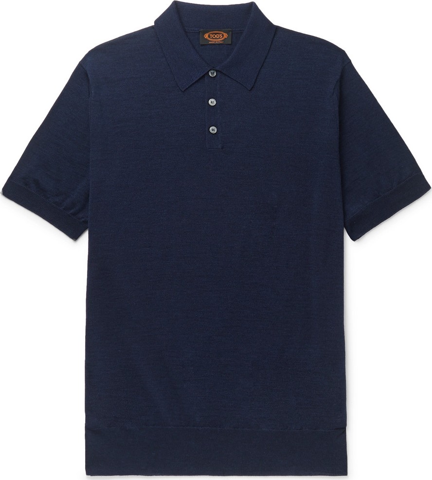 Tod's Merino Wool and Silk-Blend Polo Shirt