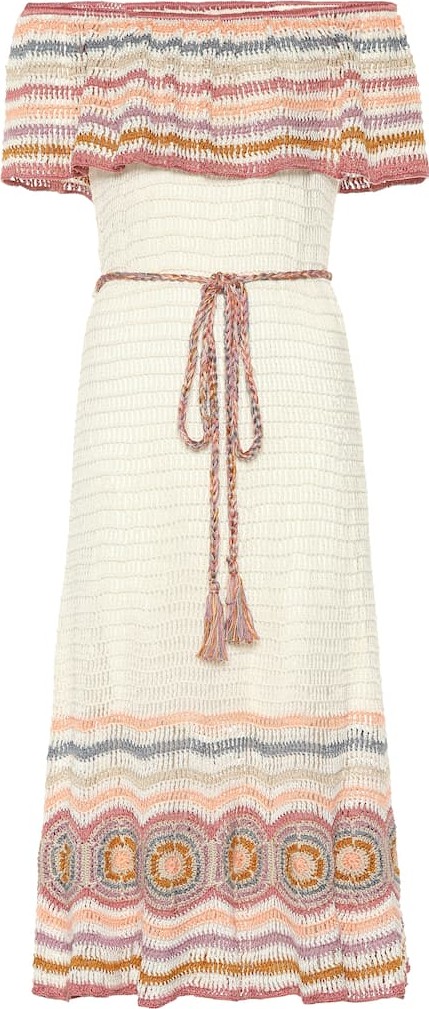 Anna Kosturova Camen off-the-shoulder midi dress