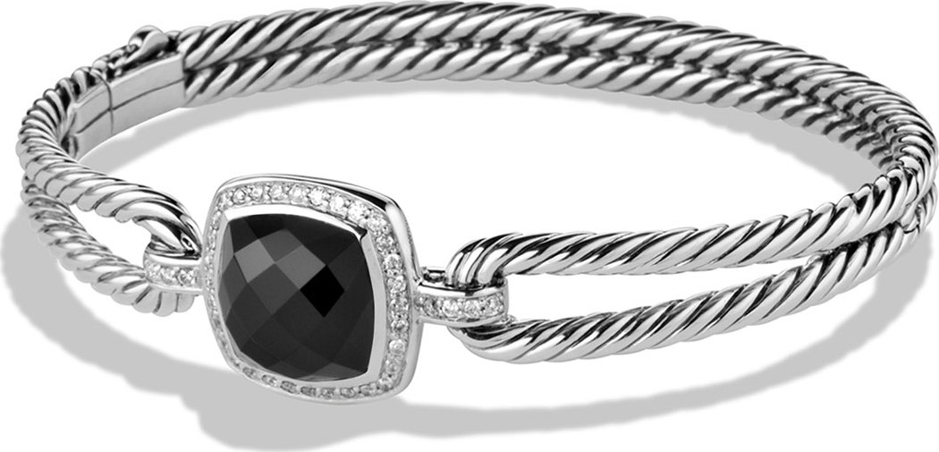 David Yurman Albion Bracelet with Black Onyx and Diamonds