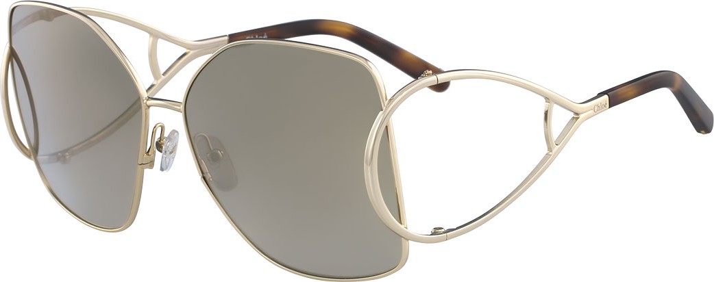 Chloe Jackson Square Oversized Mirrored Sunglasses