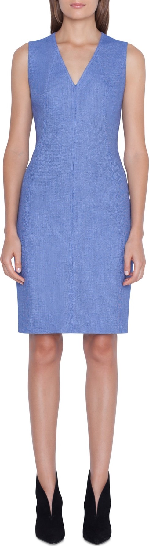 Akris Piqué Seamed Sheath Dress