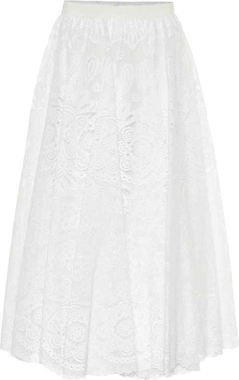 RED Valentino Floral lace maxi skirt