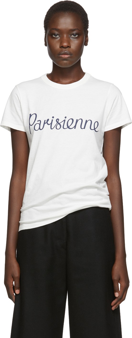 Maison Kitsune Off-White 'Parisienne' T-Shirt