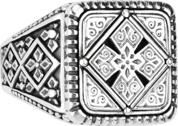 Konstantino Men's Sterling Silver Classics Signet Ring, Size 10