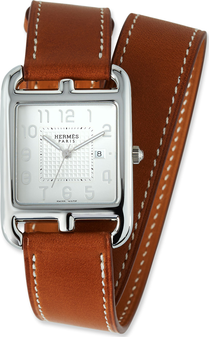 HERMÈS Large Cape Cod GM Watch with Barenia Leather Strap