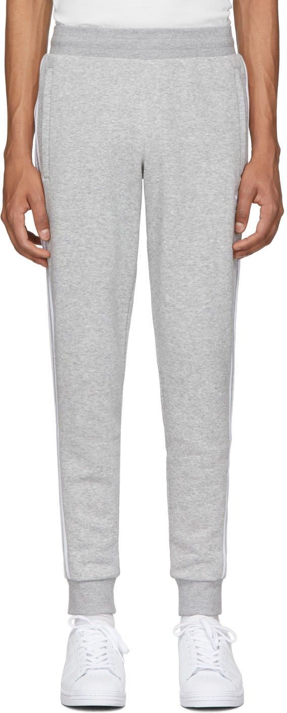 Adidas Originals Grey 3-Stripe Lounge Pants Adidas Originals Grey 3-Stripe Lounge Pants