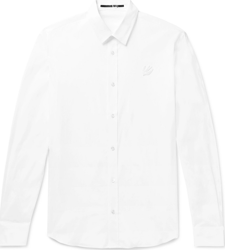 McQ - Alexander McQueen Slim-Fit Stretch-Cotton Poplin Shirt