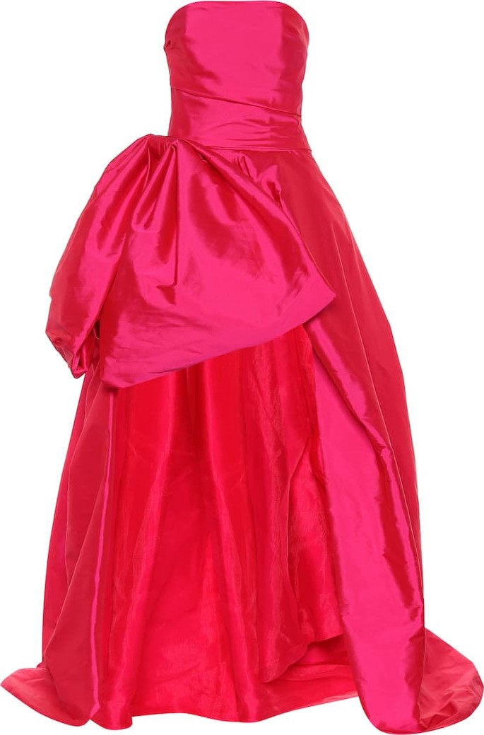 Monique Lhuillier High-low taffeta gown