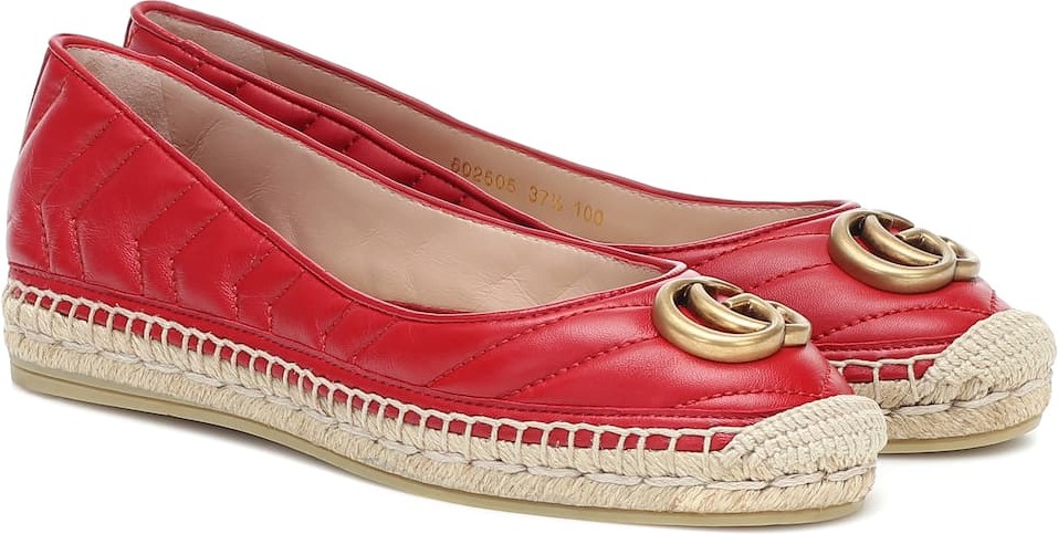 Gucci Marmont leather espadrilles