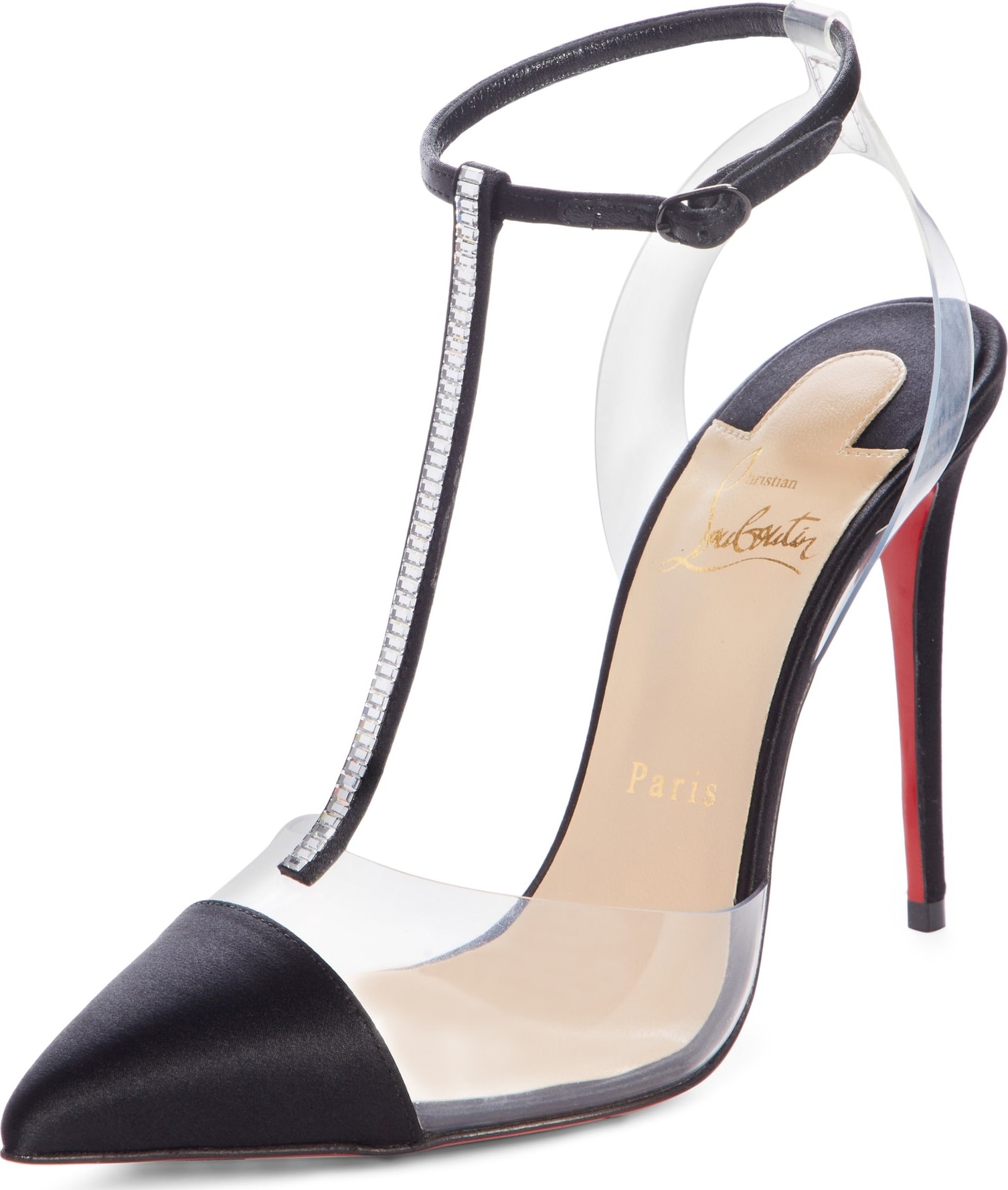 Christian Louboutin Nosy Jewel Embellished T-Strap Pump