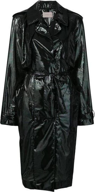 Christopher Kane iridescent oil trench coat