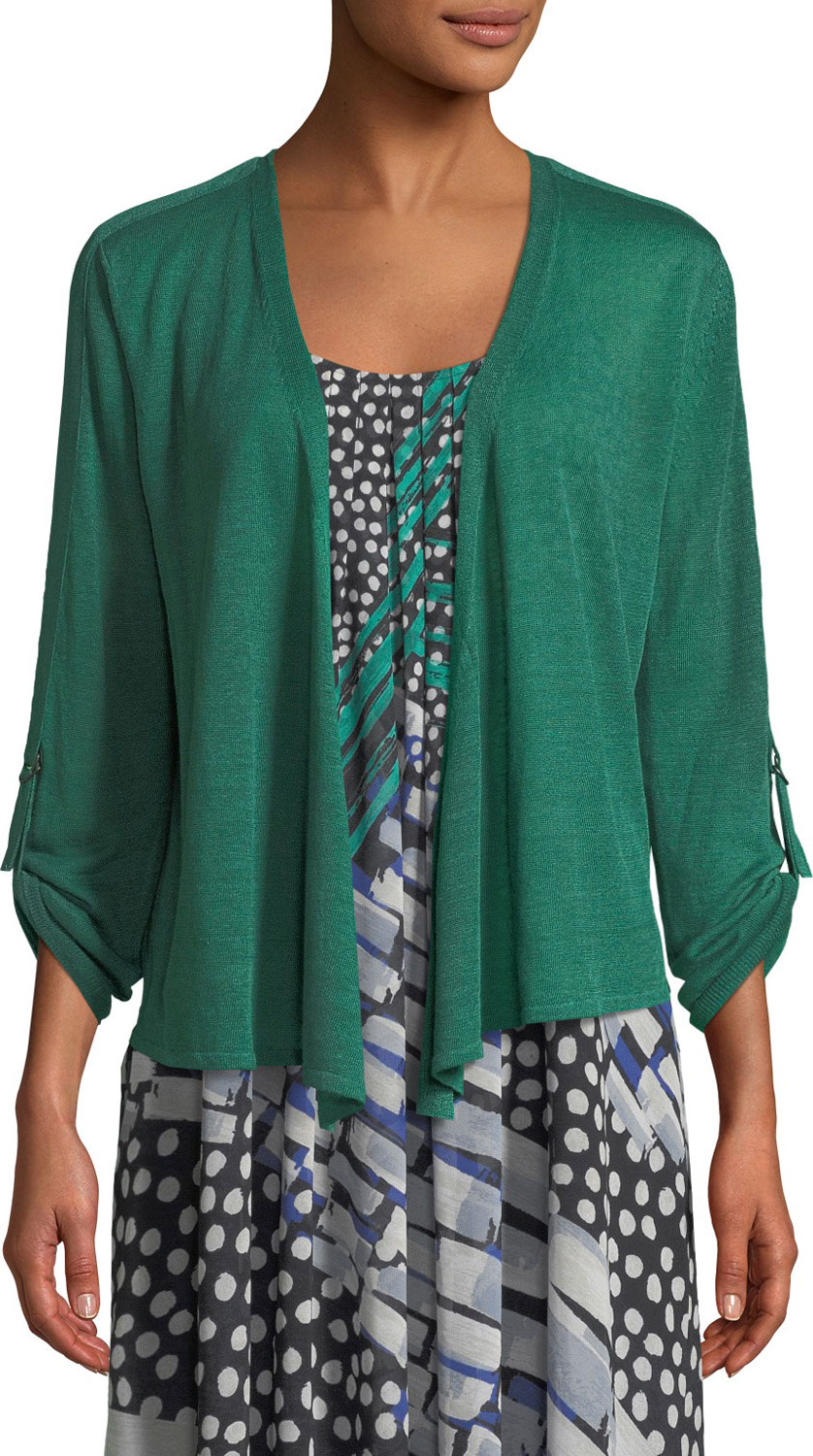 NIC+ZOE Take Comfort Tab-Sleeve Four-Way Cardigan
