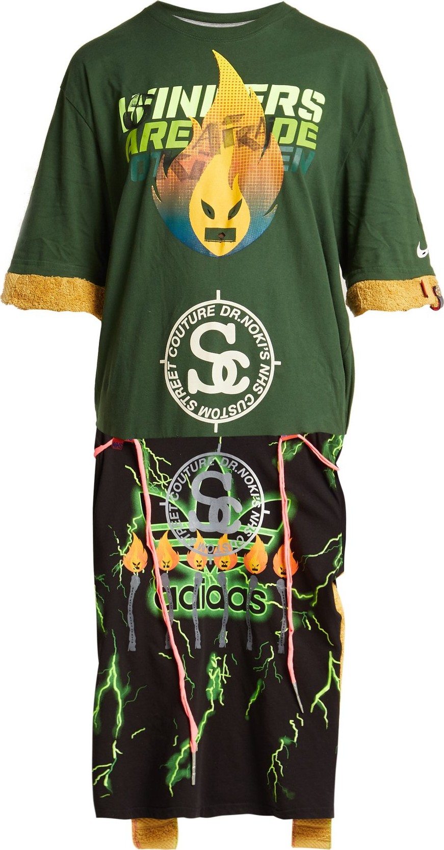 Noki Matchstick-print cotton T-shirt dress