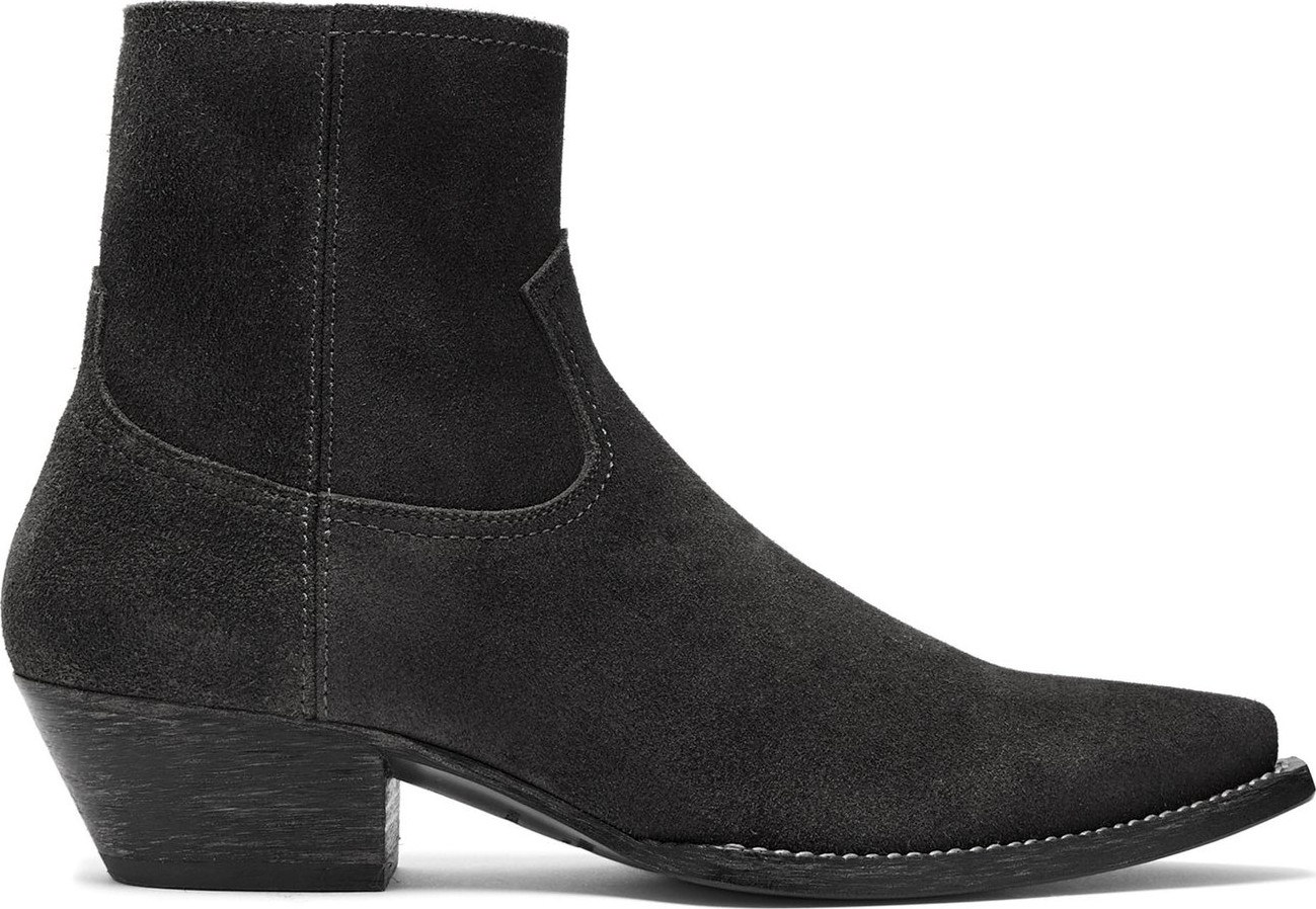 Saint Laurent Lukas western suede ankle boots