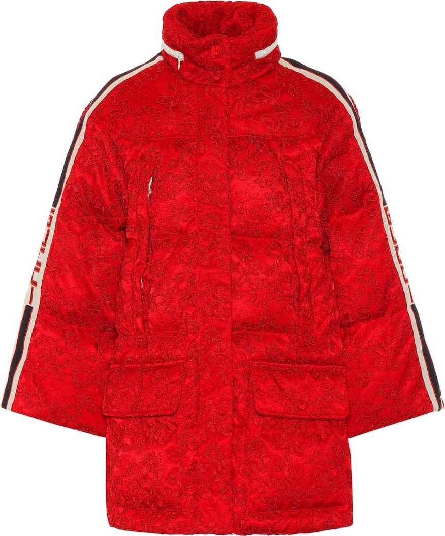 Gucci Lace-trimmed down jacket