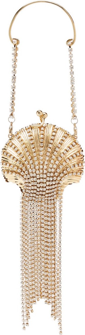 Rosantica Shell mini crystal-embellished pendant  bag